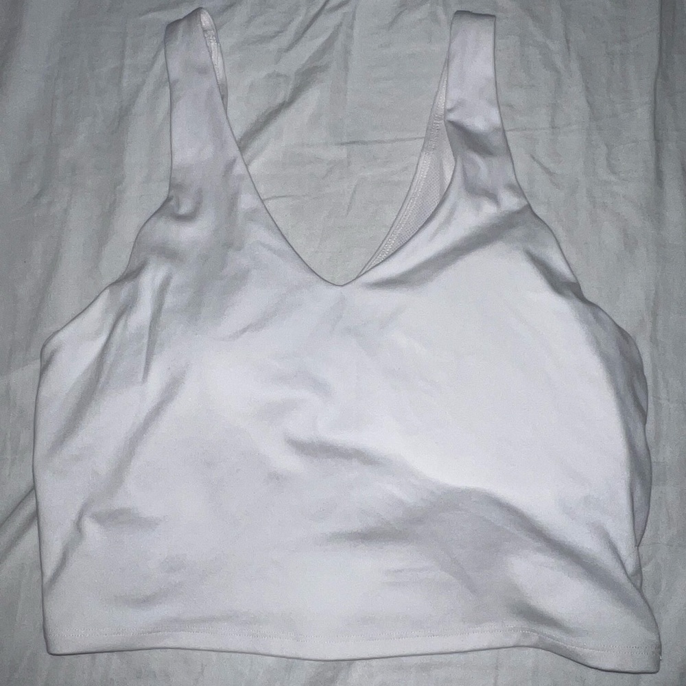 White workout tank